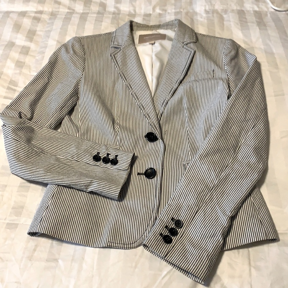 Banana republic, blue & white stripe jacket